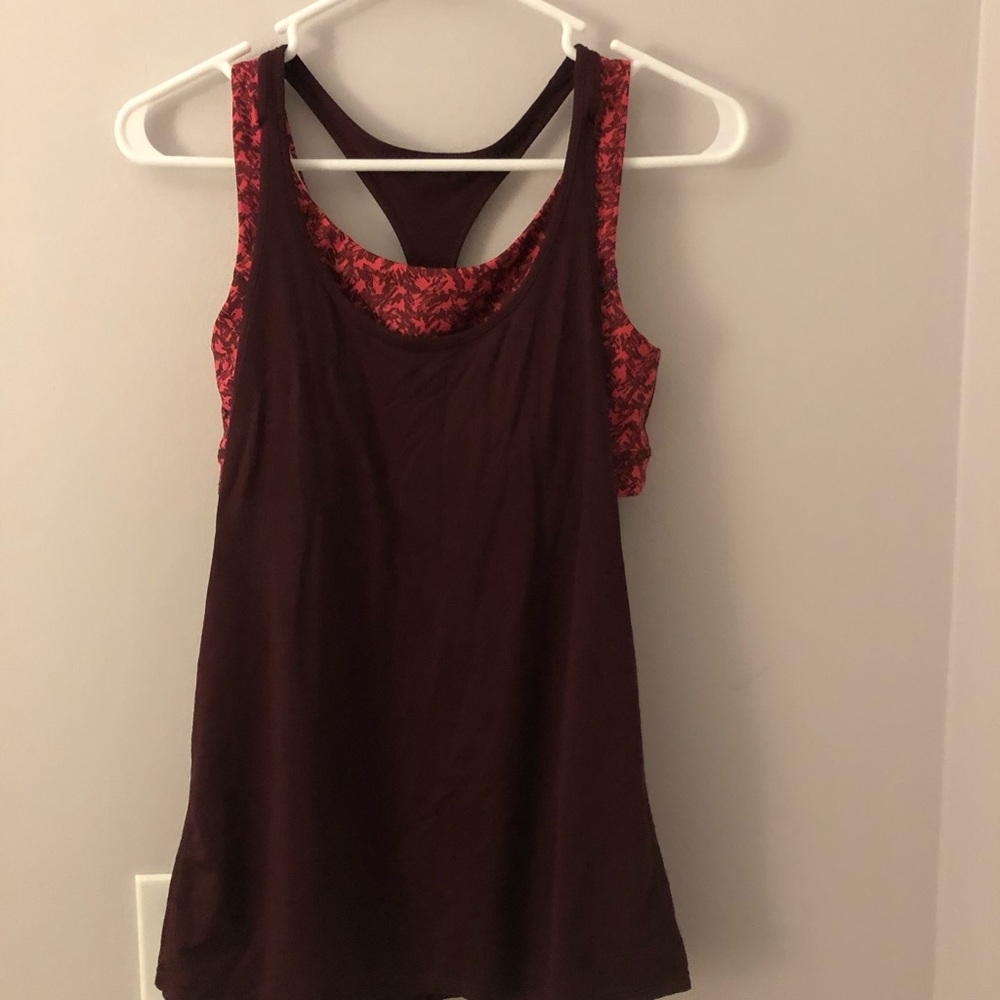 lulu lemon tank with built in sport bra